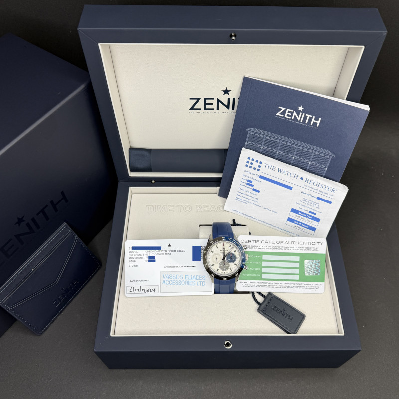 Zenith Chronomaster Sport, 03.3103.3600/69.R950, 41mm, 2024, Steel, Silver dial, Fullset, Official warranty