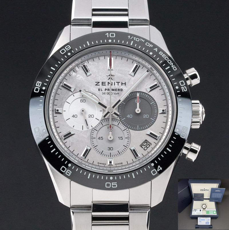 Zenith Chronomaster Sport, 03.3120.3600/76.M3100, 41mm, 2024, Steel, Meteorite dial, Fullset, Official warranty