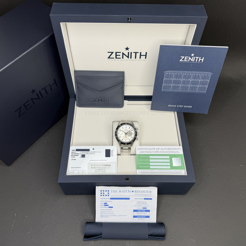 Zenith Chronomaster Sport, 03.3120.3600/76.M3100, 41mm, 2024, Steel, Meteorite dial, Fullset, Official warranty